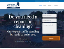 Tablet Screenshot of longhornpoolservice.com